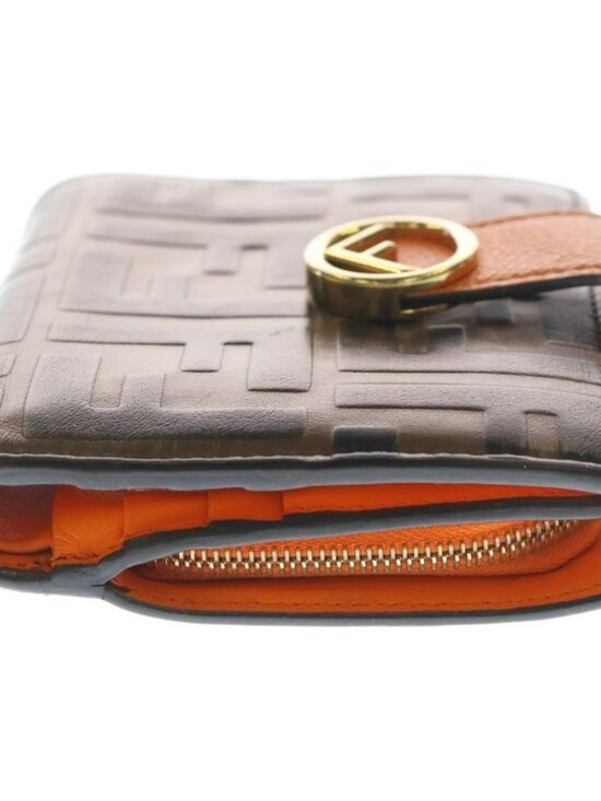 Fendi F's Compact Wallet Bifold Brown - Picture 3 of 6